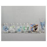 6 Pc Lot Looney Tunes Glass Ware