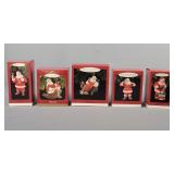 6x The Bid Santa Hallmark Keepsake Ornaments