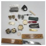 Mens Dresser Findings Brass Dice Swiss Army Knife