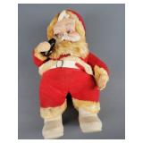 Vintage The Rushton Co Plush Santa W/ Coke Bottle