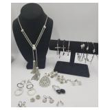 Clear Rhinestone Jewelry And Cross Bracelets