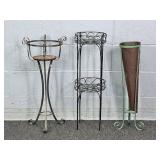 3x The Bid Decorative Metal Stands