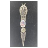 Unusual Snake Brooch Pin W/ Aurora Borealis