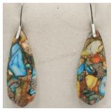 Jasper Teardrop Pierced Earrings