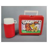 Vintage Plastic Garfield Lunchbox W/ Thermos