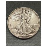 1945 Walking Liberty Silver Half Dollar