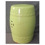 Glazed Lime Green Porcelain Garden Seat