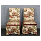 Pair Of Upholstered Parsons Chairs