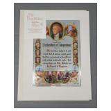 Declaration Of Independence Color Etching
