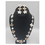 Necklace And Pierced Earrings Set