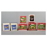 7x The Bid Hallmark Keepsake Airplane Ornaments