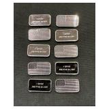 10x The Bid - 1 Gram .999 Silver Ingots