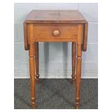 Small Antique Pine Drop Leaf Side Table