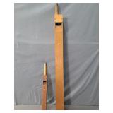 Lot Of 2 Antique Wooden Organ Pipes 1176a 1176e