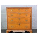 Antique Solid Wood 4 Drawer Chest