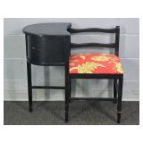 Vintage Painted Wood Gossip Bench