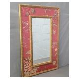 Elegant Wallhung Mirror Decor W/ Gold Colored Trim