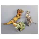 3x The Bid Vintage Jurassic Park Stuffed Dinosaurs