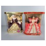 2x The Bid Vintage Happy Holiday Barbie Collection