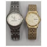 2 Mens Watches Citizen Quartz & Fossil Exxonmobil