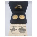 Bronze Medallion Star Trek Set Captain Kirk &