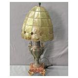 "acorn" Table Lamp W/ Glass Shade