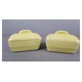 2x The Bid Hall Pottery Covered Dish