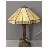 Tiffany-style Roman Table Lamp W/ Stained Glass Sh