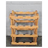 Wood 9 Bottle Storage Rack