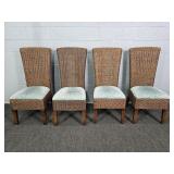 4x The Bid Palm Springs Rattan Chairs
