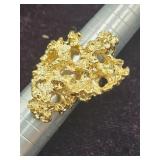 Large Statement Coral Reef Nugget Modern Art Ring