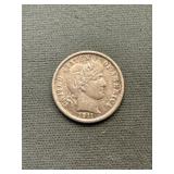 1911 D High Grade Barber Silver Dime