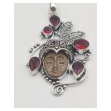 925 Goddess Face Pendant