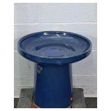 Burley Clay Glazed 2 Pc Pottery Bird Bath