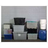 Lot Of Asstd Plastic Storage Items