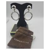 Sterling Silver Ross + Simons Drop Circle Pierced