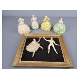 Lot Of 5 Victorian Lady Figurines