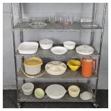 Pyrex, Corning, Tupperware Lot - Rack Not Included