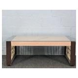 Aluminum & Glass Top Patio Table