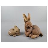 2 Pc Concrete Rabbits
