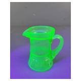 Vintage Green Uranium Glass Pitcher