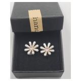 New In Box Daisy Pink Stone Pierced Earrings