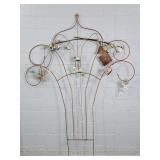 Vintage Wrough Iron Folk Art Garden Trellis