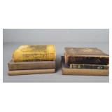 6 Pc Antique Books