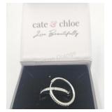 18k White Gold Plate Cate & Chole Bianca Hoop