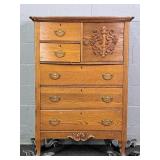 Solid Oak Door Chest Victorian Sampler Collection