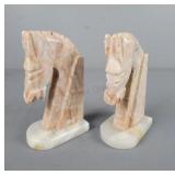 Marble Horse Bookends Set