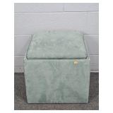 Rolling Microfiber Storage Ottoman