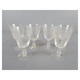 6x The Bid Heisey Glass Stemware
