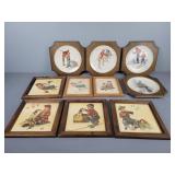 10 Pc Lot Norman Rockwell Plates & Art